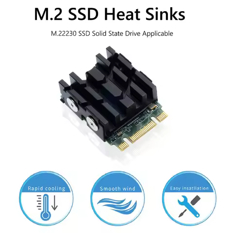 SSD Heat Sink M.2 NVME 2230 SSD Heatsink with Thermal Pads Aluminum SSD Cooler Radiator Hard Drive H
