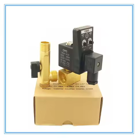 G1/2" Electronic Timed Drain Valve AC220V Mayitr Air Compressor Gas Tank Automatic 2-way Drain Valve