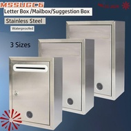 MSSUGC6 Letter Box, Waterproof 3 Sizes Mailbox,  Stainless Steel with Locks Ballot Box Outdoor