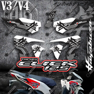 003 Honda Click 125i V3 / V4 Decals H4YABUSA Sticker for Motorcycle Parts and Accessories