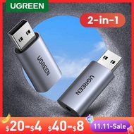 อะแดปเตอร์อินเตอร์เฟซเครื่องเสียงการ์ดเสียง USB  3.5มม. สำหรับไมโครโฟนหูฟังสำหรับแล็ปท็อป Ps54เครื่องอลูมิเนียมกรอบโลหะ (CTIAOMTP)