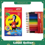 【JUMBO】ASTAR JUMBO COLOUR PENCIL 12 PCS LONG / Warna Pensil Saiz Jumbo Astar