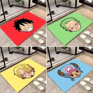 One piece chibi anti-slip doormat - aesthetic bedroom doormat - one piece living room doormat