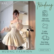 Silk dress shoulderCNY Huong fashion