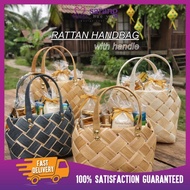 Rattan Door Gift Basket | Bakul Rotan Anyaman | Goodies Bag Kahwin | Bakul Hamper Cenderahati