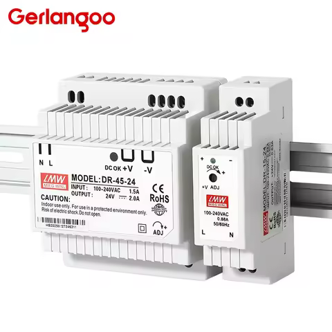 DR Switching Power Supply Single Output DC 5V 12V 24V Industrial DIN Rail Switch Power Supply 100-24