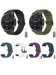 1 Pack Silicone Band, Compatible With Garmin Fenix 5 Watch Band, 22mm Soft Silicone Bands For Fenix 
