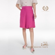 C&D - Linen Premium Short Goucho pants กางเกงผู้หญิง ขาสั้น สีชมพู C9Y1PI