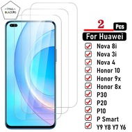 Screen Protectors For Huawei Nova 8i Nova4 Nova3i Tempered Glass Phone Film on Honor 10 9X 8X Huawei P30 P20Pro Y9 Y8 Y7