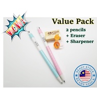 2.0mm Exam Grade Mechanical 2B Pencil with sharpener 2.0笔芯 粗芯按动铅笔 ✏小学生专用 考试铅笔 写不断的笔芯