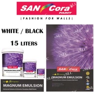 SANcora Magnum Emulsion interior & Exterior Paint @ 15L **White / Black**