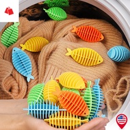 BK-1/5 Pcs Random Color Soft TPR Fish Shape Ancillary Laundry Ball - Bathroom Washing Machine Clothi