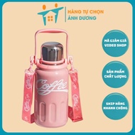 Personalized Pink Coffe Cup Thermos Bottle 800Ml. - High Quality Stainless Steel Thermal Water Bottl