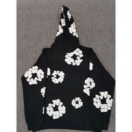 1VWQ Denim Tears Hoodie with three-dimensional foam cotton flower wreath in multiple colors