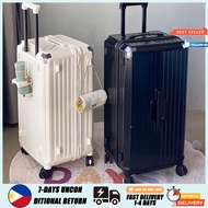 5 Wheels Luggage Cup Holder Suitcase 20/26/30Inch Luggage Travel Bag Large Capacity USB