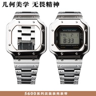 Adapt to Card Watch Small Square DW5600GW-B5600 Metal Case Strap Modified Sports Tape Watch Accessor