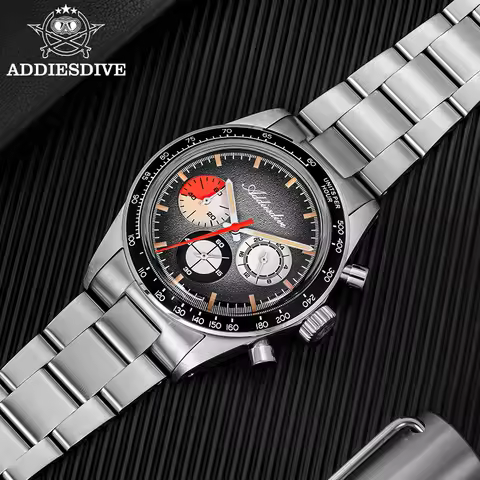 ADDIESDIVE 2026 NEW Chronograph Watch 10Bar Waterproof 0S20 Movement 316L Stainless Steel C3 Super L