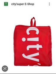 CITYSUPER 可摺疊環保袋-city'super Logo-紅色