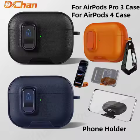 For AirPod Pro 3rd Generation Case Phone Holder Case TPU+PC Bluetooth Headset Cover for AirPod 4 4th