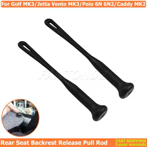 2Pcs Black Rear Seat Backrest Release Pull Rod 1H0885683 1H0 885 683 For Golf MK3 / Jetta Vento MK3 