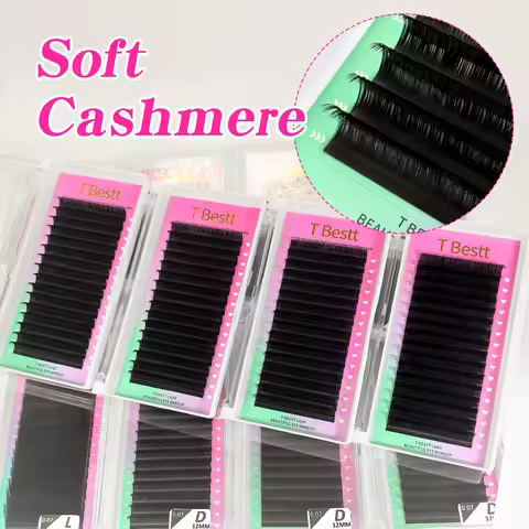 Tbestt Classic Eyelash Extension Silk Individual Eyelash Premium Matte Black Volume Eyelash Extensio