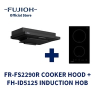 FUJIOH FR-FS2290R Made-in-Japan Slim Cooker Hood (Recycling) + FH-ID5125 Domino Induction Hob with 2 Zones