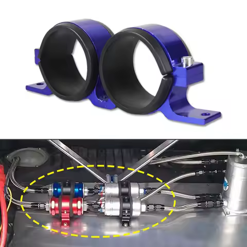 JKdreamer Dual Twin Fuel Pump Mount Bracket 60MM & Fuel Filter Clamp 60mm Cradle For Car Modified TK