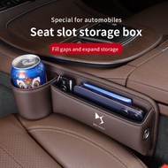 For DS DS3 DS4 DS5 DS6 DS7 Car Seat Gap Multifunction Storage leather Box Seat Gap Cup Holder