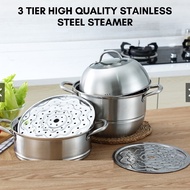 32cm Periuk Set HighQuality/Pengukus/Stainless Steel Pot/Steamer Pot/Periuk kukus/Cookware 80*40.