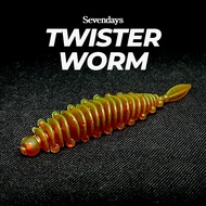 10pcs Twister Worm 5.5cm / 1g Soft Plastic Fishing Lure Baits Casting Floating Umpan Tiruan Siakap T