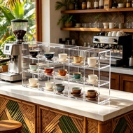 < LOCAL SELLER > Acrylic Cup Holder Coffee Cup Storage Rack Coffee Shop Coffee Corner Storage Rack M