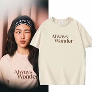 Lingorm Always Wonder Round Neck Cotton T Short Sleeve Casual Hip Hop Top Man/Women Couple Shirts Co
