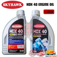 SKYHAWK HDX 40 ENGINE OIL HIGH PERFOMANCE API CD/SF 1 LITRE MINYAK HITAM