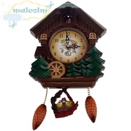 MALCOLM Cuckoo Bird House Wall Clock, Music Time Reporting House Shape Bird House Clock, Cuckoo Wall