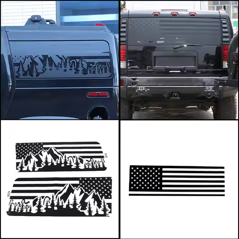 Custom Vinyl Window Decal Sticker For Hummer H2 2003-2009 Rear Glass Waterproof UV Resistant 1Pc/2Pc