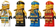 lego 四款黃金忍者團 2022 ninjago minifigures crystallized golden Cole Zane Kai Jay 71769 71770 71773 71774 
