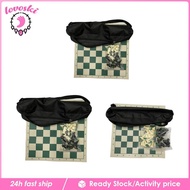[Lovoski] Portable Chess Set, Roll Up Chess Board Set, with Travel Storage Bag, Chess Set,