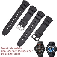 Mm W-S22016 Silicone AE-2000MCW-100H Resin Strap/Casio 110HWV-200 Strap/Accessories Watch/