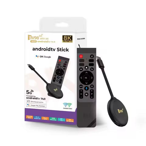 TV Stick Android 14.0 HDR 8K 4K 1080P Allwinner H313 quad-core TV98 WiFi 5G 4G 8GB 128GB Smart strea
