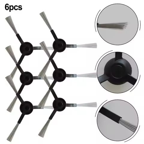 6pcs Corner Side Brush For Tefal For X-PLORER SERIE 130 AI Sweeping Robot Vacuum Cleaner Handheld Co