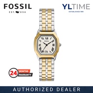 Fossil Lady ES5362 Harlow Three-Hand Cream Dial Two-Tone Stainless Steel Quartz Watch