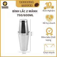 2-piece cocktail shaker made of 304 stainless steel 750/600ML Boston style high quality thick shaker
