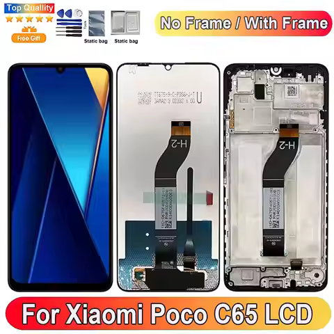 6.74''For Xiaomi Poco C65 LCD Display Screen Touch Panel Digitizer Replacement Parts For Xiaomi Poco