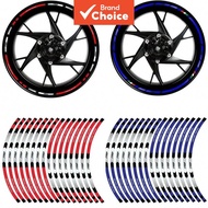Custom Reflective Wheel Hub Stickers for 17-18 Inch Wheels, Universal Motorcycle & Car Rim Decal Str