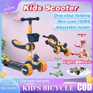 Ready Stock Scooter for kids Foldable Scooter with Led and Music Smooth Ride 3 Wheel Scooter Ride-on