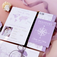 Purple Passport Ticket Invitation Passport Wedding Invitation Wedding Tie Wedding Invitation Boardin