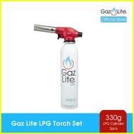 ⏠  ⏙ ◄ Gaz Lite Multi-Purpose LPG Torch + 2 Gaz Lite 330g LPG Cylinder