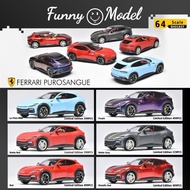 Funny Model 1/64 Ferrari Purosangue FUV Diecast car Car Model Simulation Alloy Diecast Car Children 