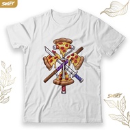 Ninja tmnt pizza T-SHIRT DISTRO CLOTHING TSHIRT