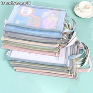 TRENDYZONE0I Storage Pouch, A4/A5 Mesh Document Storage Bag, High Quality Double-Layer Zipper Nylon 